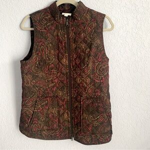 J Jill Heritage Quilted Paisley Vest